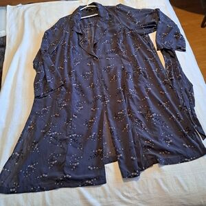 Torrid size 4 women's chiffon midi sheer jacket with matching tie belt